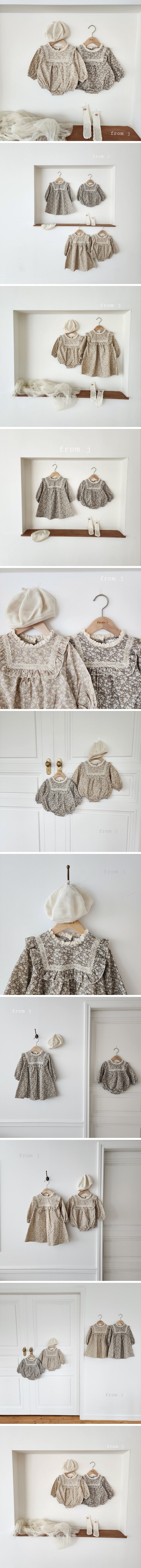 From J - Korean Baby Fashion - #babyoutfit - Laura Flower Bodysuit