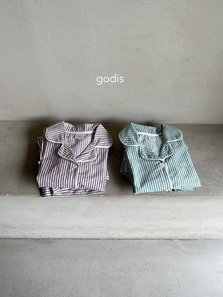 Godis - Korean Children Fashion - #discoveringself - Simple Line Pajamas