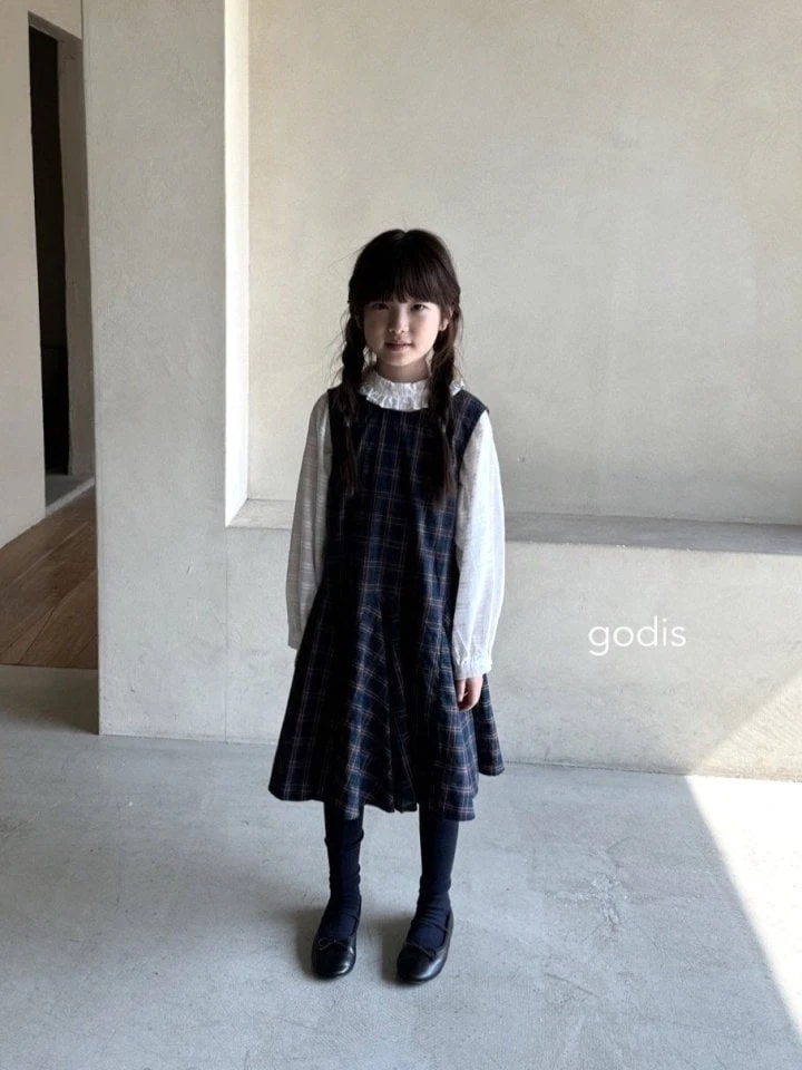 Godis - Korean Children Fashion - #kidsshorts - Check Hull One-piece - 7