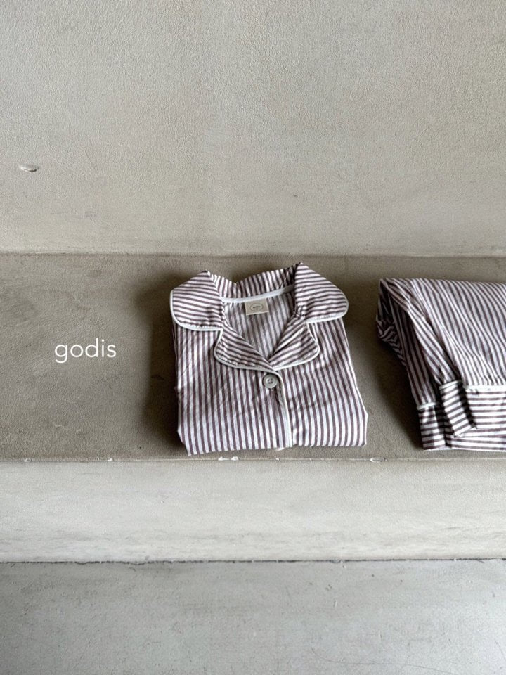 Godis - Korean Children Fashion - #minifashionista - Simple Line Pajamas - 9