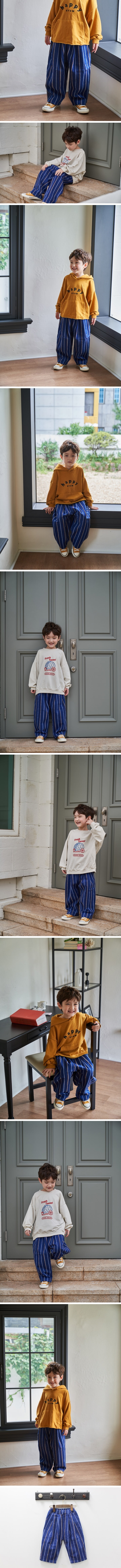 Green Tomato - Korean Children Fashion - #littlefashionista - Stripe Denim Pants