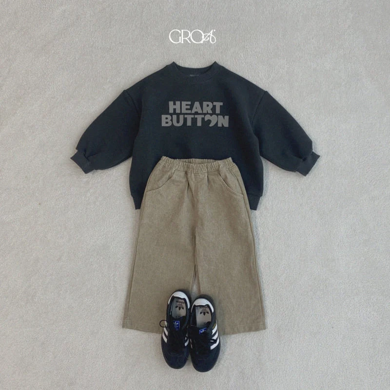 Groa - Korean Children Fashion - #designkidswear - Heart Pigment Sweatshirts - 8