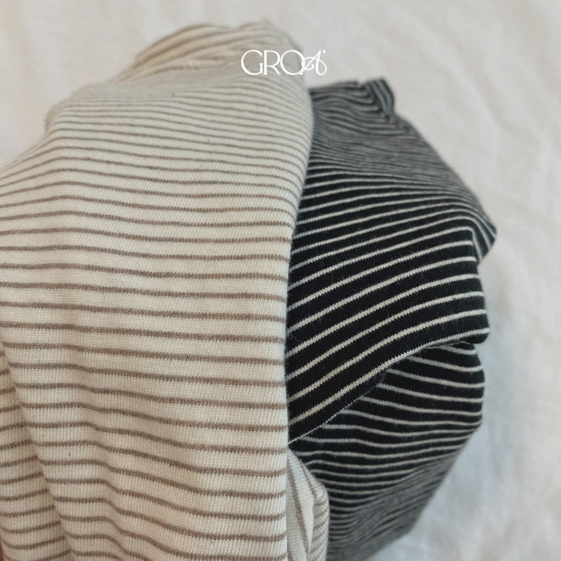 Groa - Korean Children Fashion - #littlefashionista - Autumn Stripe Tee - 5