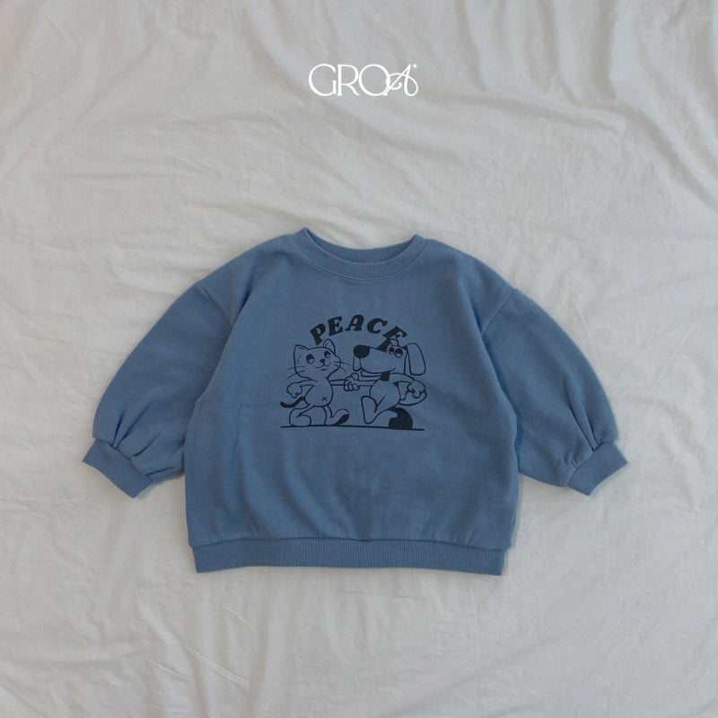 Groa - Korean Children Fashion - #littlefashionista - Peace Sweatshirts - 3