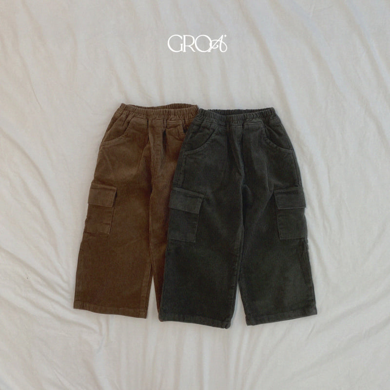 Groa - Korean Children Fashion - #littlefashionista - Corduroy Cargo Pants - 2