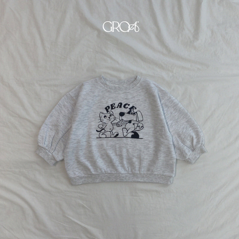 Groa - Korean Children Fashion - #littlefashionista - Peace Sweatshirts - 4