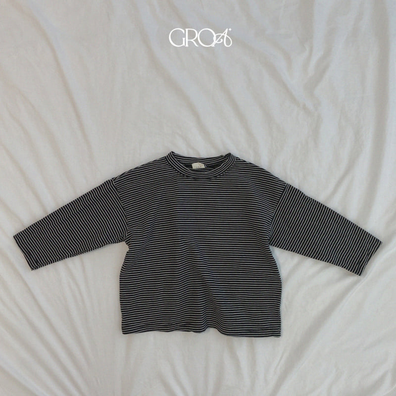 Groa - Korean Children Fashion - #minifashionista - Autumn Stripe Tee - 7