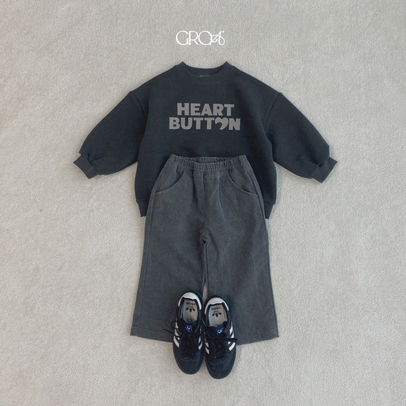 Groa - Korean Children Fashion - #stylishchildhood - Heart Pigment Sweatshirts - 5