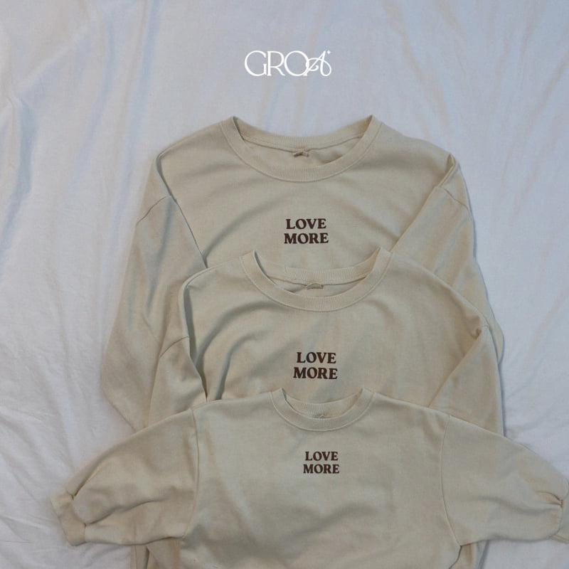 Groa - Korean Women Fashion - #momslook - Love More Adult Sweatshirts - 12