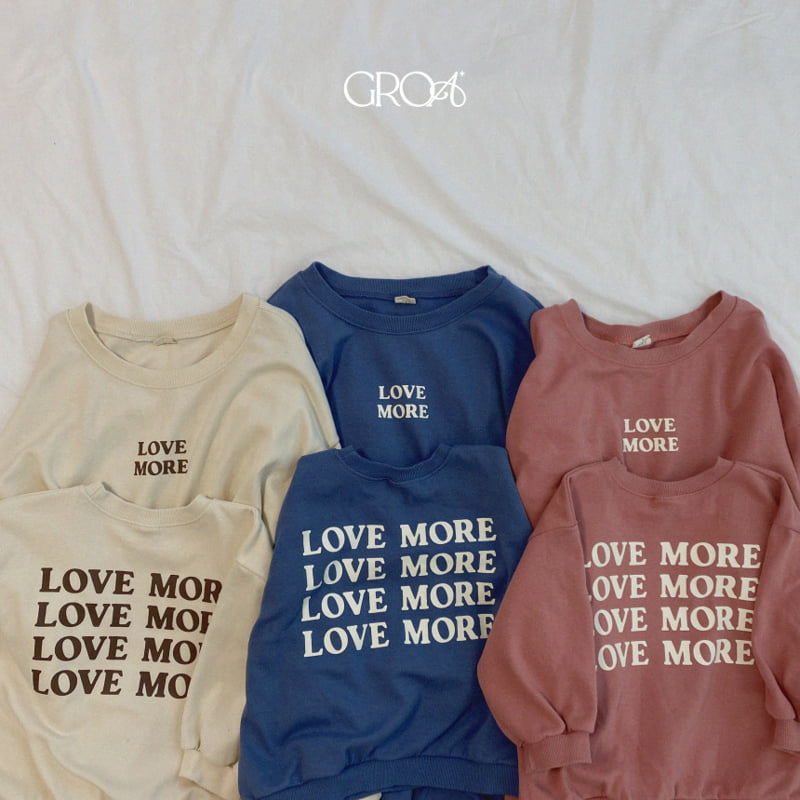 Groa - Korean Women Fashion - #momslook - Love More Adult Sweatshirts - 2