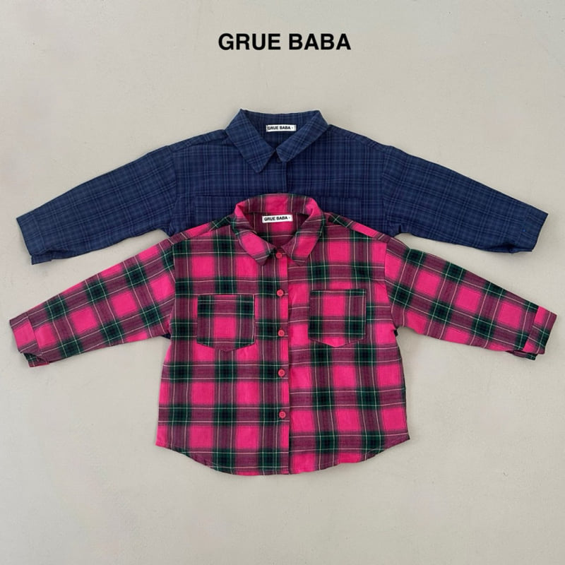 Grue Baba - Korean Children Fashion - #magicofchildhood - Buzz Check Shirt