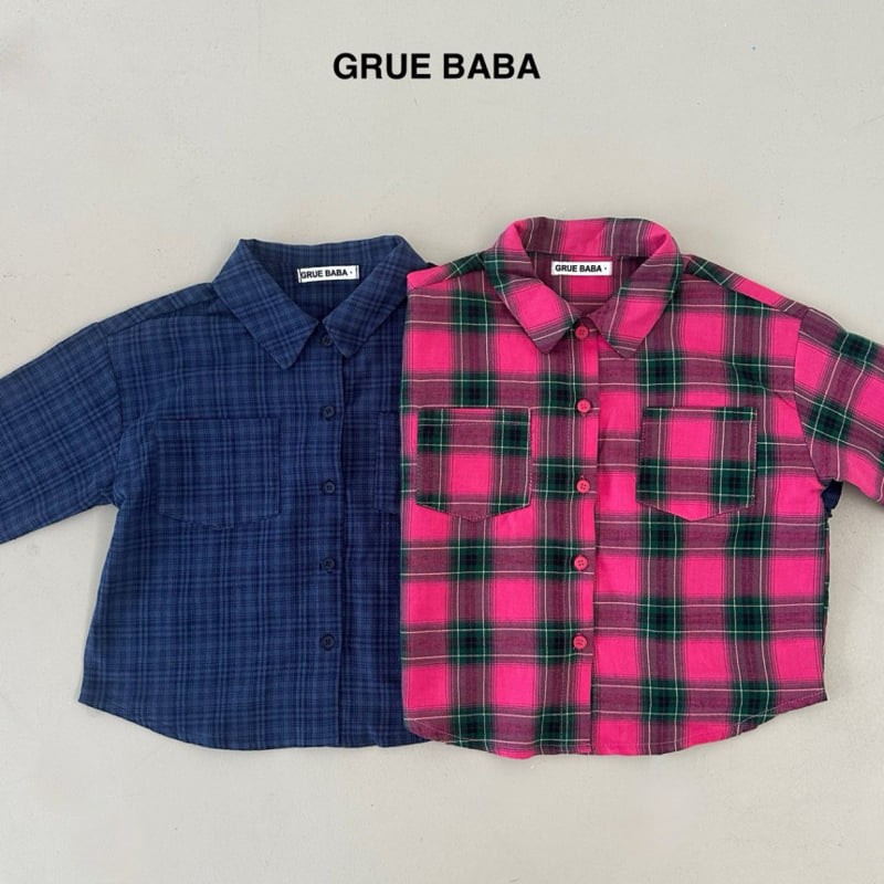 Grue Baba - Korean Children Fashion - #prettylittlegirls - Buzz Check Shirt - 3