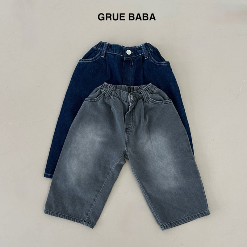 Grue Baba - Korean Children Fashion - #toddlerclothing - Play Denim Pants - 3