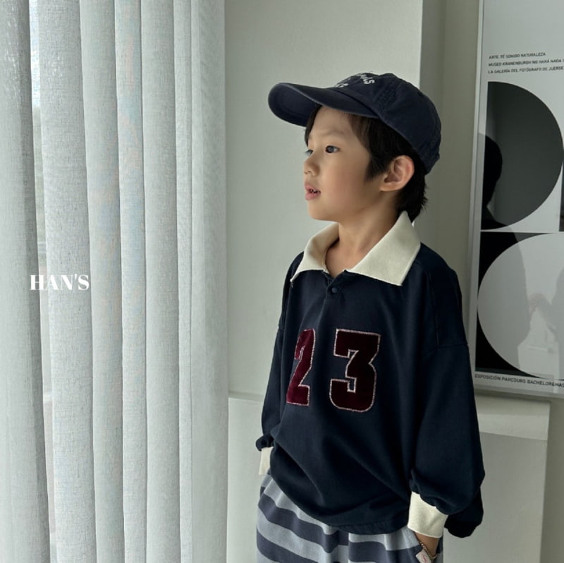 Han's - Korean Children Fashion - #childofig - Veloure Embroidery Collar Tee - 12