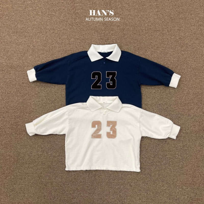 Han's - Korean Children Fashion - #discoveringself - Veloure Embroidery Collar Tee