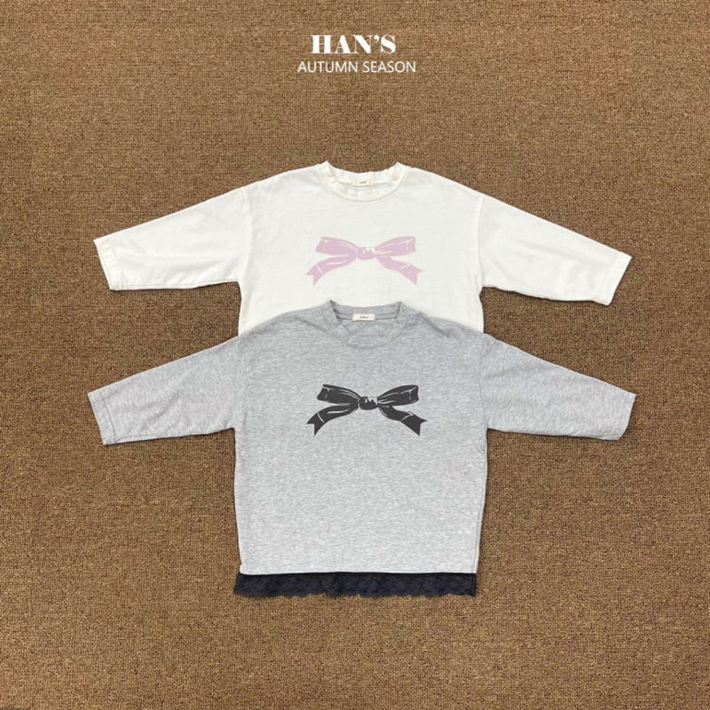 Han's - Korean Children Fashion - #fashionkids - Lace Ribbon Tee