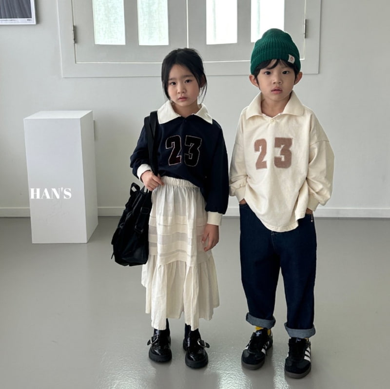 Han's - Korean Children Fashion - #kidsshorts - Veloure Embroidery Collar Tee - 3