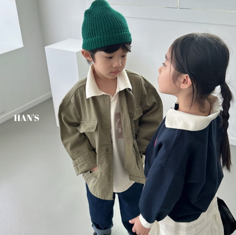 Han's - Korean Children Fashion - #kidsshorts - Veloure Embroidery Collar Tee - 4