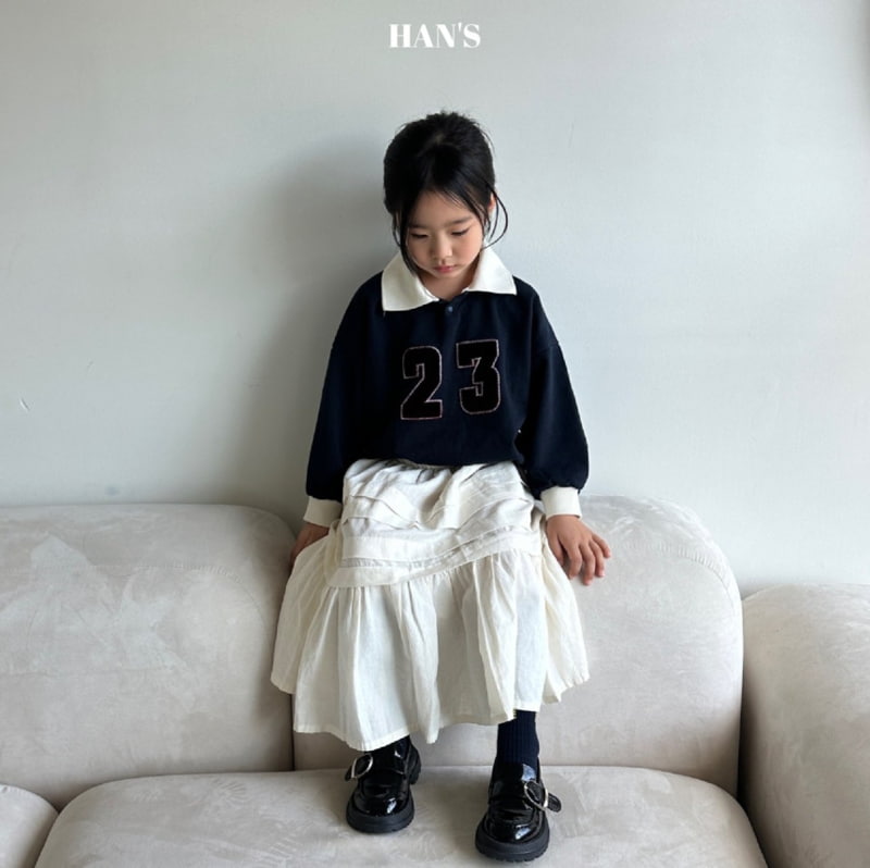 Han's - Korean Children Fashion - #littlefashionista - Veloure Embroidery Collar Tee - 7