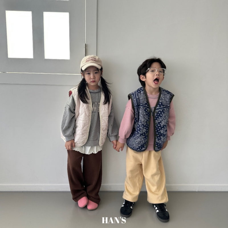 Han's - Korean Children Fashion - #littlefashionista - Label Slit Pants - 9