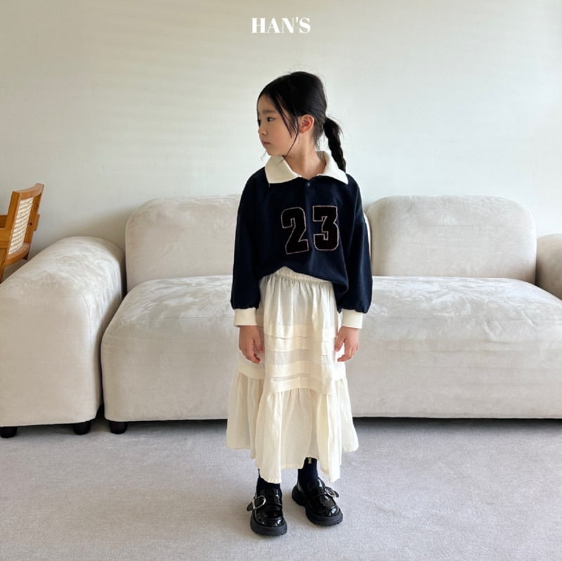 Han's - Korean Children Fashion - #magicofchildhood - Veloure Embroidery Collar Tee - 8