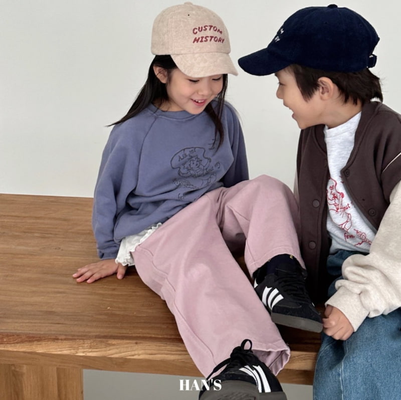 Han's - Korean Children Fashion - #stylishchildhood - Ribbon Embroidery Pants - 5