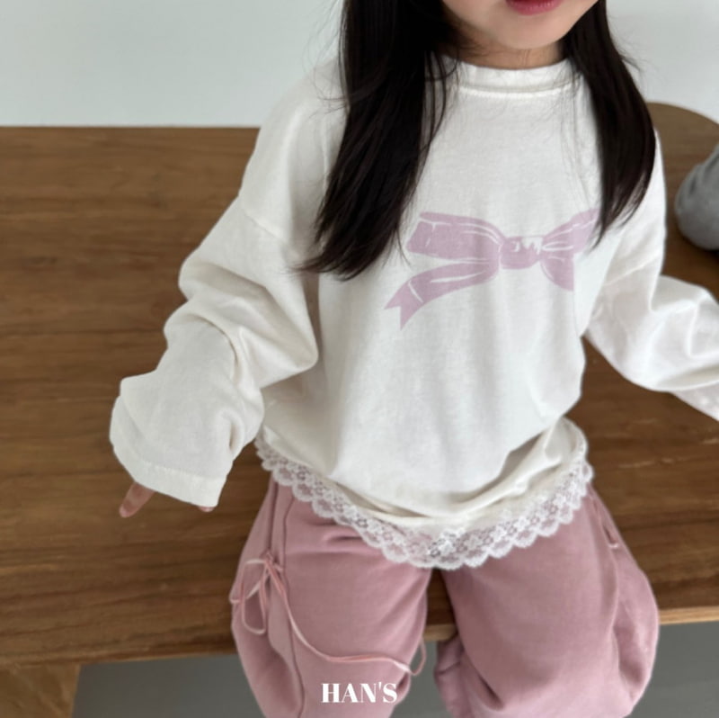 Han's - Korean Children Fashion - #toddlerclothing - Lace Ribbon Tee - 11