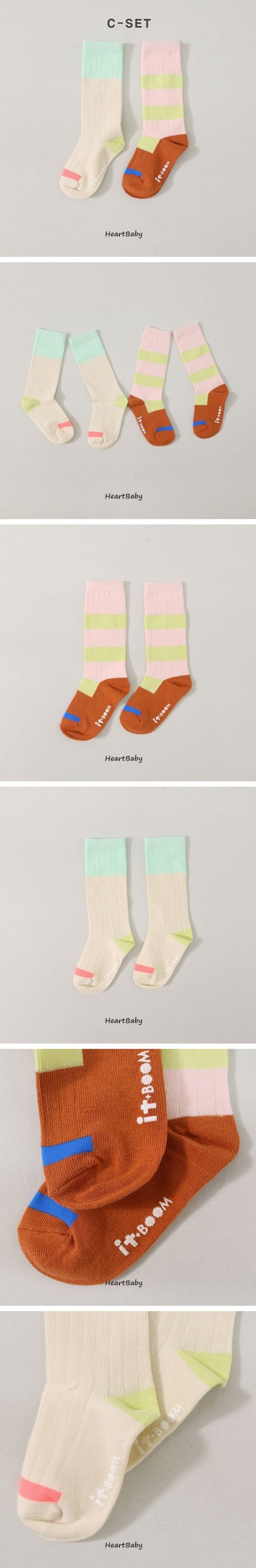 Heart Baby - Korean Children Fashion - #littlefashionista - Cute Socks (C Set)