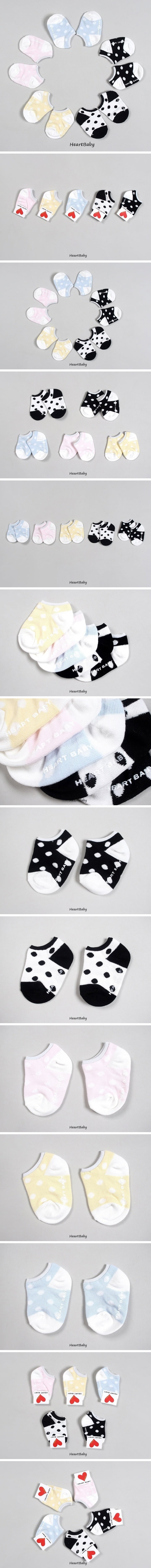 Heart Baby - Korean Children Fashion - #prettylittlegirls - Dot Short Socks