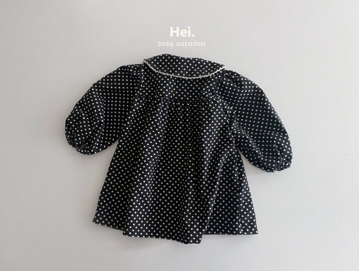 Hei - Korean Children Fashion - #childofig - Dot Collar One-piece - 3