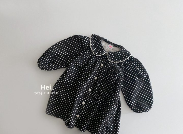 Hei - Korean Children Fashion - #childofig - Dot Collar One-piece - 4