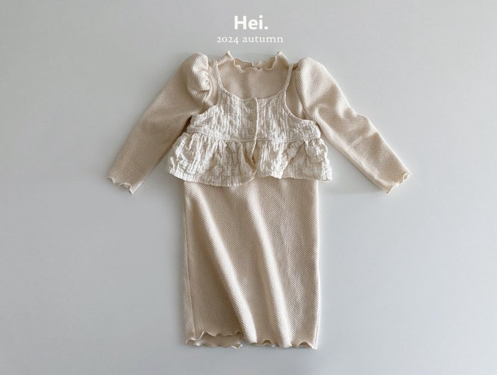 Hei - Korean Children Fashion - #childrensboutique - Cookie Cream One-piece - 7