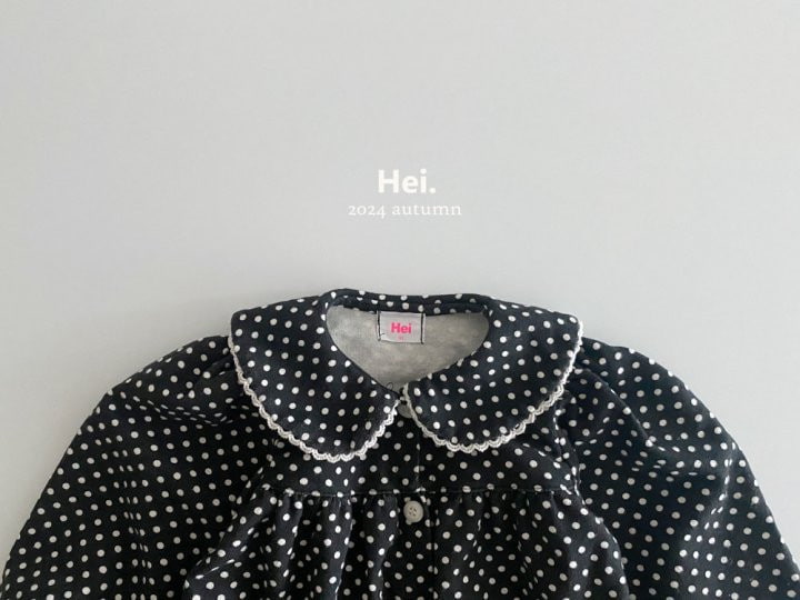 Hei - Korean Children Fashion - #designkidswear - Dot Collar One-piece - 5