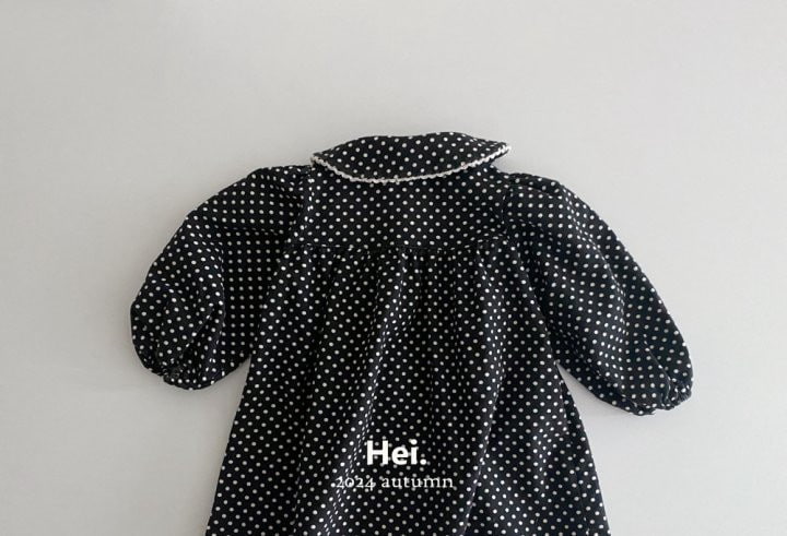 Hei - Korean Children Fashion - #discoveringself - Dot Collar One-piece - 6