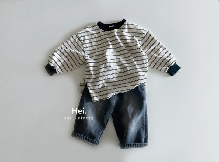 Hei - Korean Children Fashion - #discoveringself - Black Stripe Tee - 4