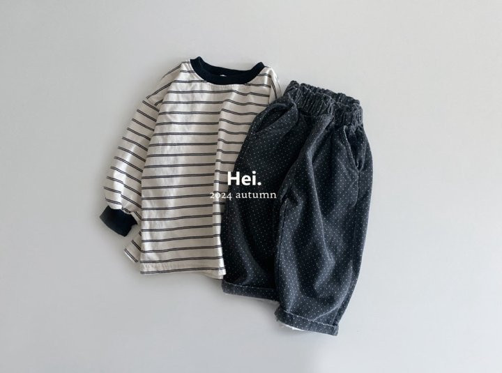 Hei - Korean Children Fashion - #kidsshorts - Black Stripe Tee - 5