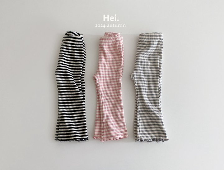 Hei - Korean Children Fashion - #prettylittlegirls - Stripe Bootscut Pants - 2