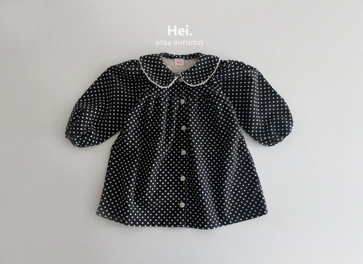 Hei - Korean Children Fashion - #toddlerclothing - Dot Collar One-piece