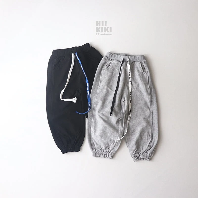 Hikiki - Korean Children Fashion - #childofig - String Jogger Pants