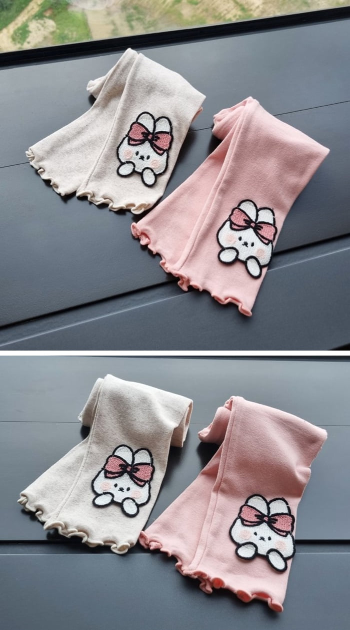 Hug Bebe - Korean Children Fashion - #stylishchildhood - Ribbon Rabbit Leggings