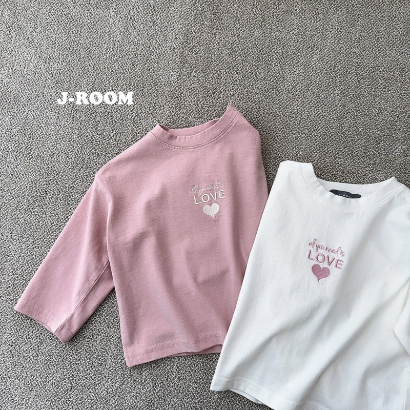 J-Room - Korean Children Fashion - #Kfashion4kids - Heart Embroidery Midi Tee - 5