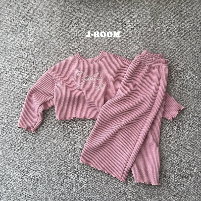 J-Room - Korean Children Fashion - #childofig - Ribbon Rib Top Bottom Set - 7