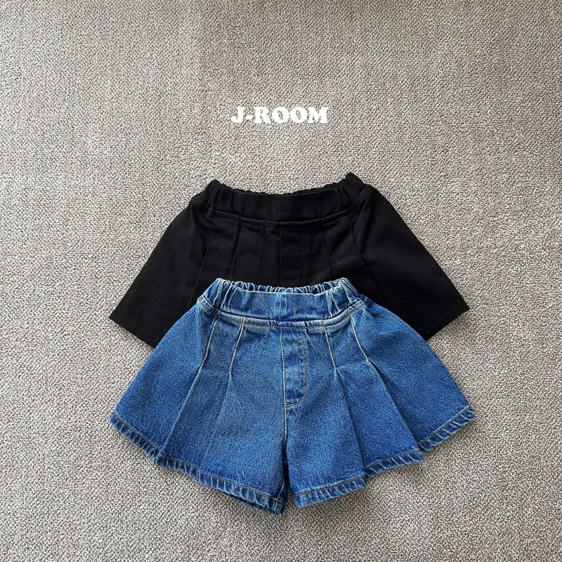 J-Room - Korean Children Fashion - #childofig - Two Tuck Skirt Shorts - 2