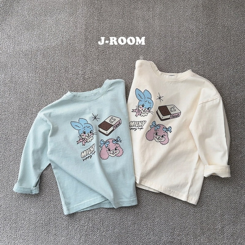 J-Room - Korean Children Fashion - #childofig - Milky Rabbit Tee - 2