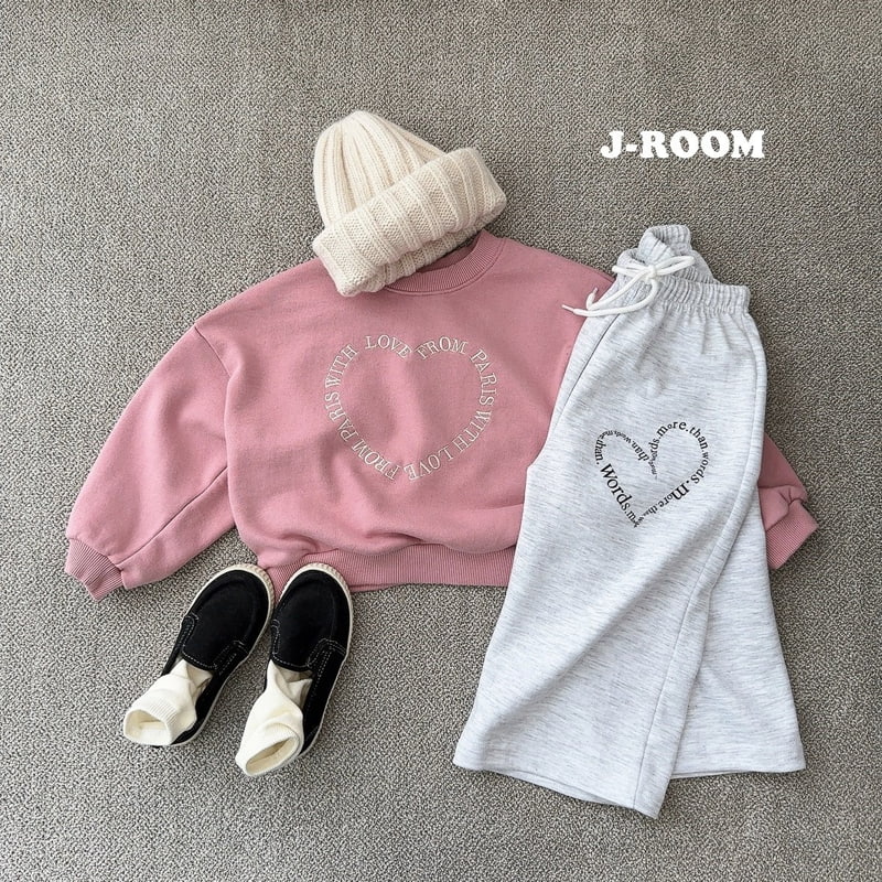 J-Room - Korean Children Fashion - #childofig - Love Embroidery Sweatshirts - 10