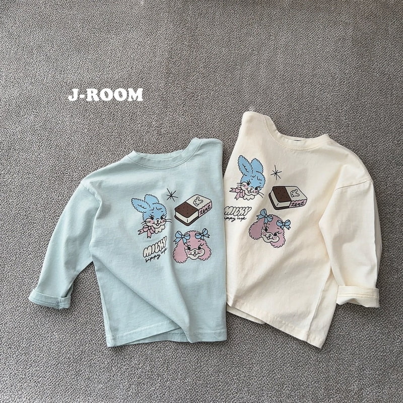 J-Room - Korean Children Fashion - #childrensboutique - Milky Rabbit Tee - 4