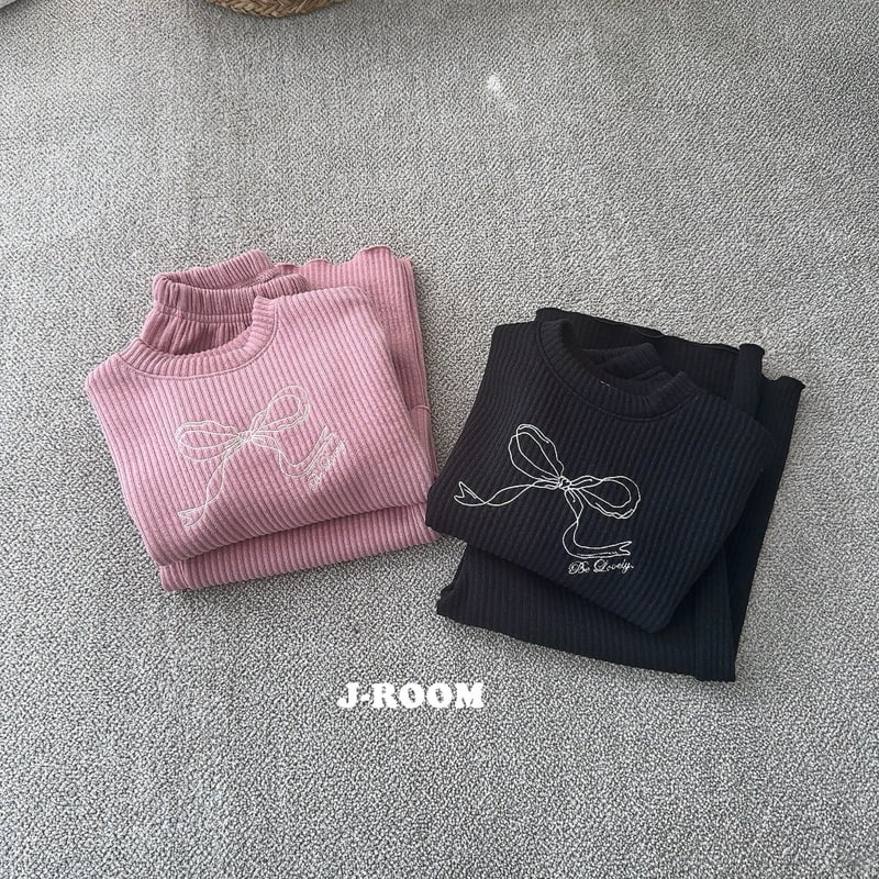 J-Room - Korean Children Fashion - #discoveringself - Ribbon Rib Top Bottom Set - 11