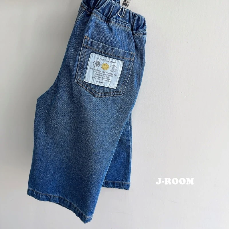 J-Room - Korean Children Fashion - #fashionkids - Label Wide Jeans - 2