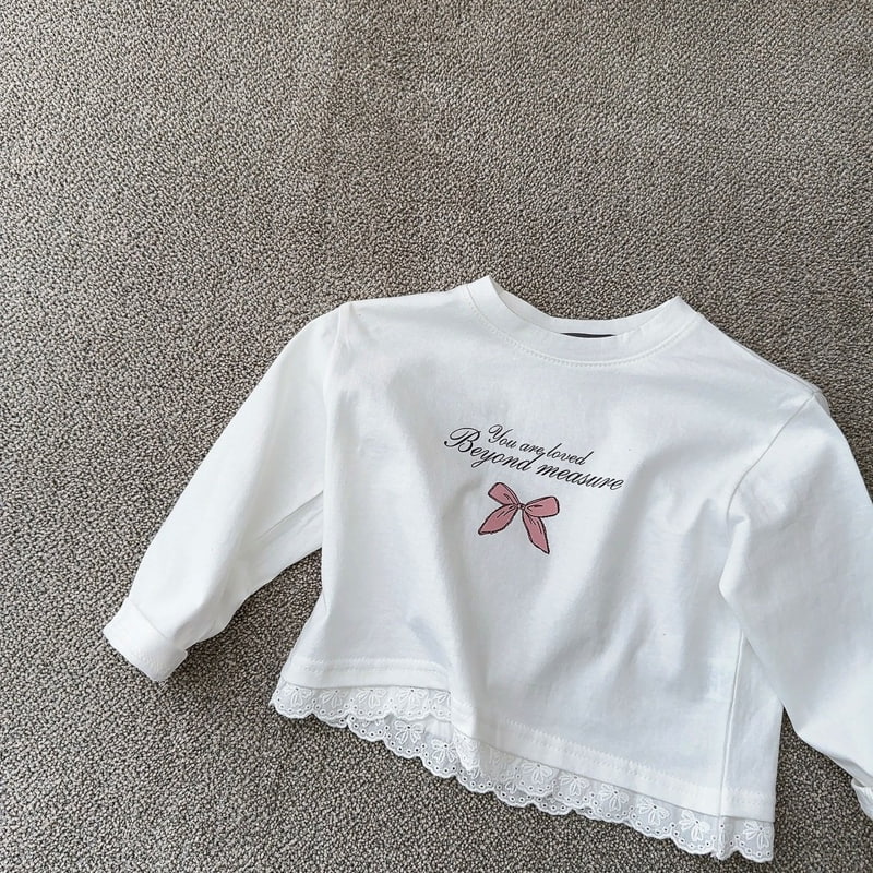 J-Room - Korean Children Fashion - #discoveringself - Lace Crop Tee - 4