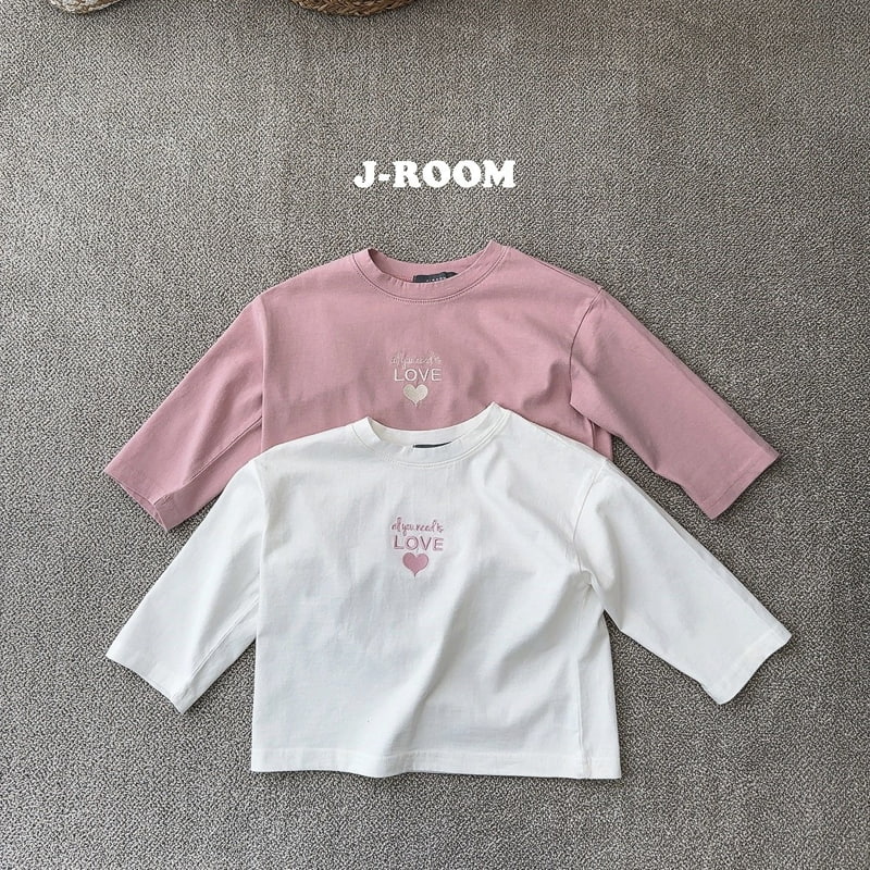 J-Room - Korean Children Fashion - #fashionkids - Heart Embroidery Midi Tee